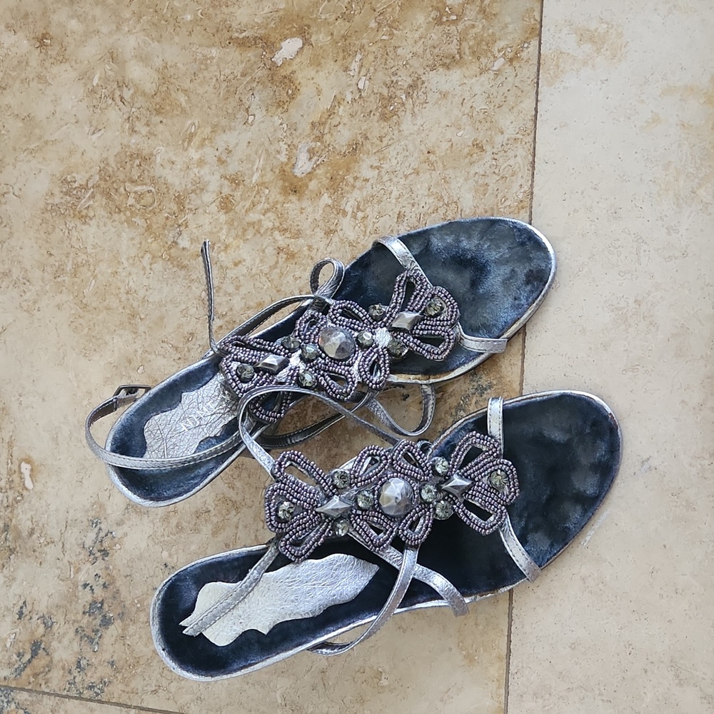 Nine West Grey Sandals for sale